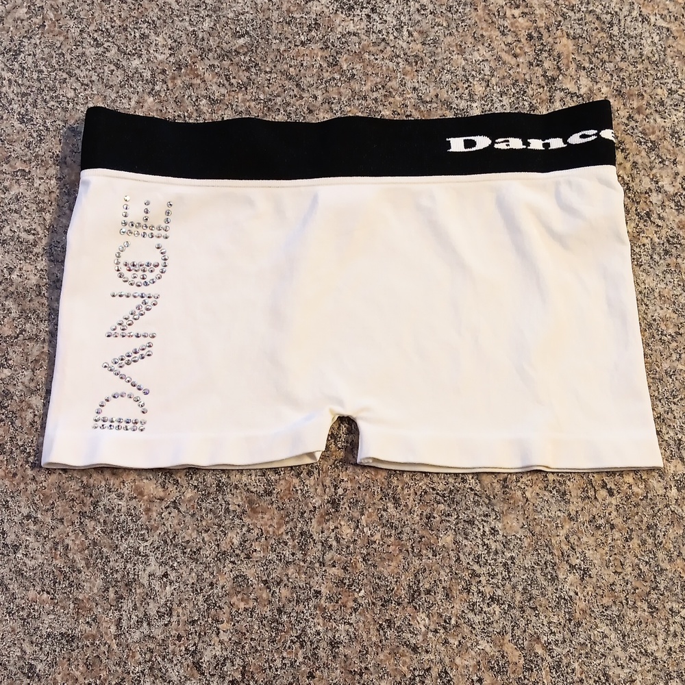 IDEA USA WHITE AND BLACK RHINESTONE DANCE SPANKY'S